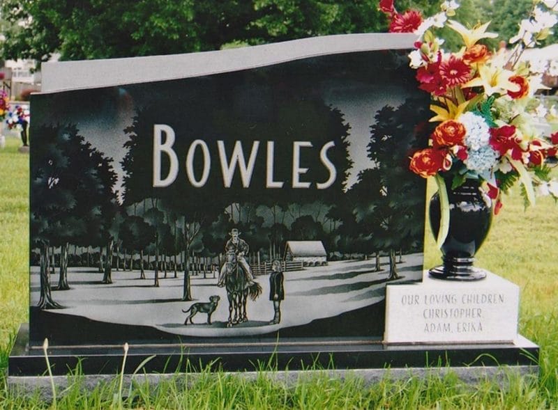 Bowles Cemetery Memorial Horse Scene