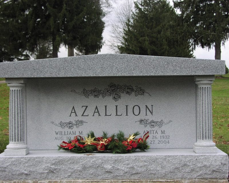 Azallion Gray Two Person Mausoleum with Columns